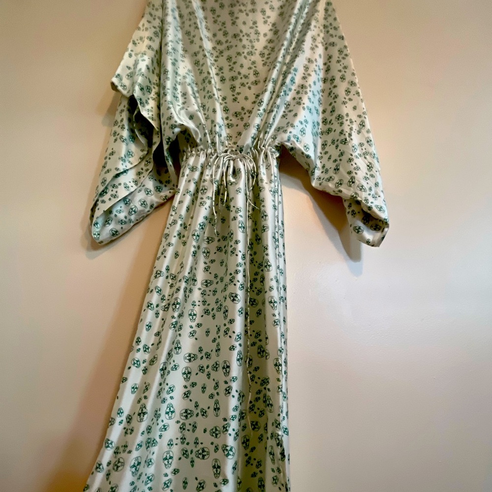 Thomas Wylde white silk maxi dress SMALL